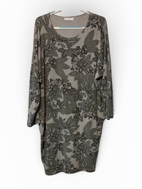 Bryn Walker Gray Floral Tunic Dress